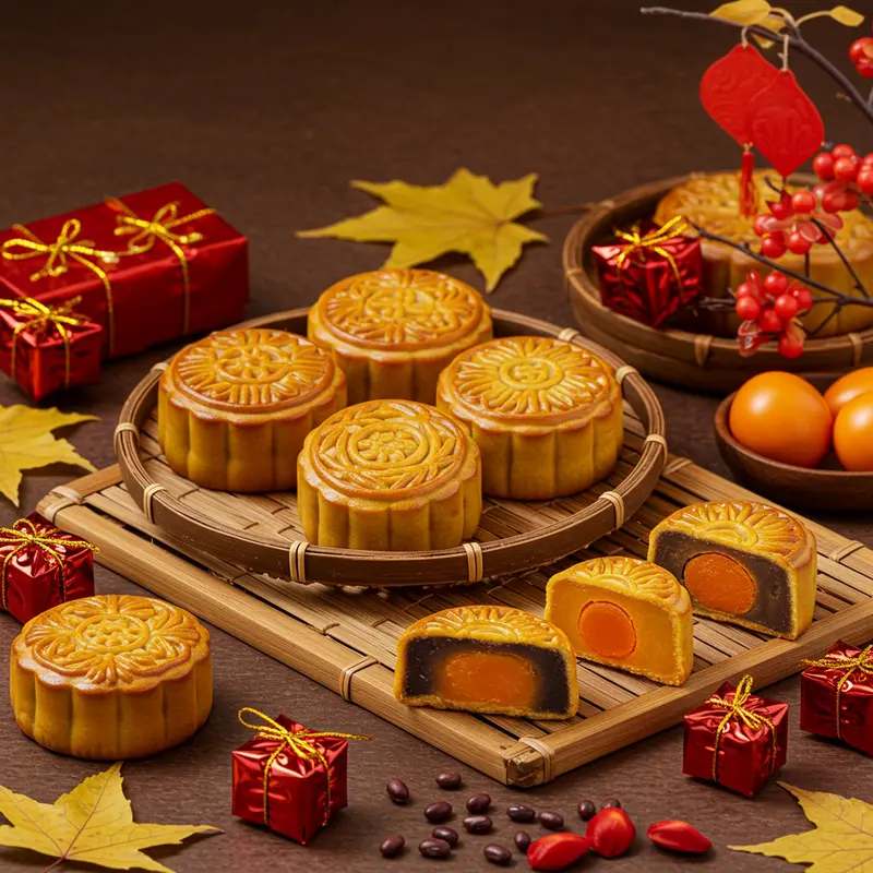 Gia đình Việt Nam đón Tết Trung Thu bên ánh trăng tròn với đèn lồng và bánh trung thu truyền thống.