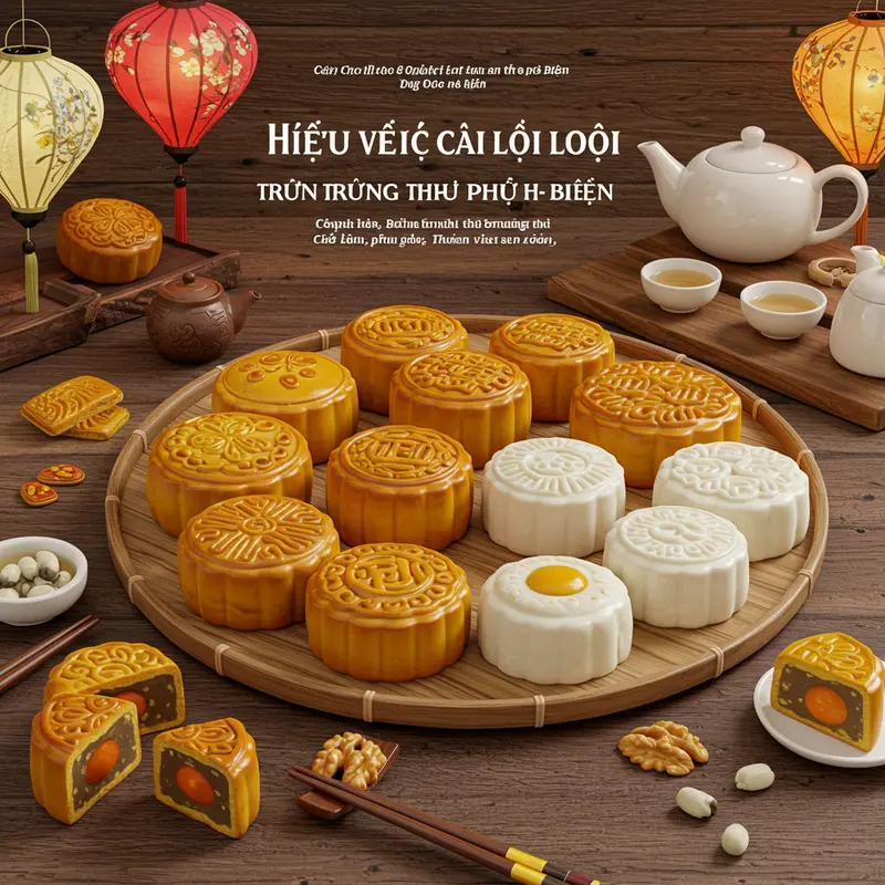 Các loại bánh Trung Thu truyền thống đa dạng với lớp vỏ vàng óng và nhân phong phú.