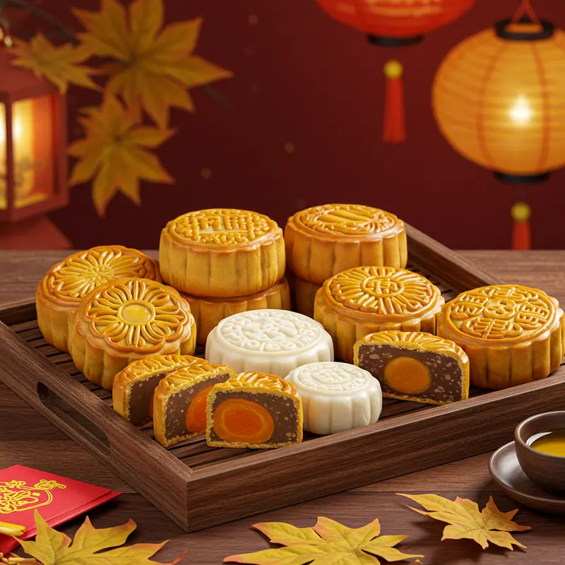 Các loại bánh Trung Thu truyền thống và hiện đại phổ biến trên thị trường.