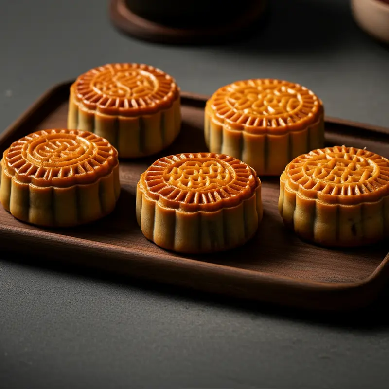 Hình ảnh gia đình truyền thống Việt Nam trong dịp Tết Trung Thu với bánh trung thu trang trí đẹp mắt.