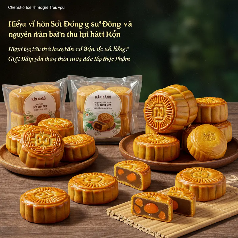 Bánh Trung Thu và hạn sử dụng được ghi trên bao bì