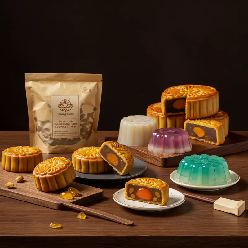 Gia đình Việt Nam quây quần bên bánh Trung Thu truyền thống dịp Tết Trung Thu