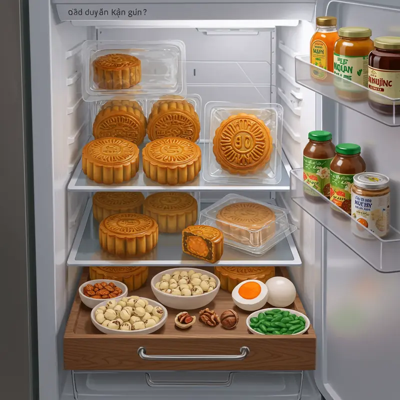 Bánh Trung Thu và hạn sử dụng được ghi trên bao bì