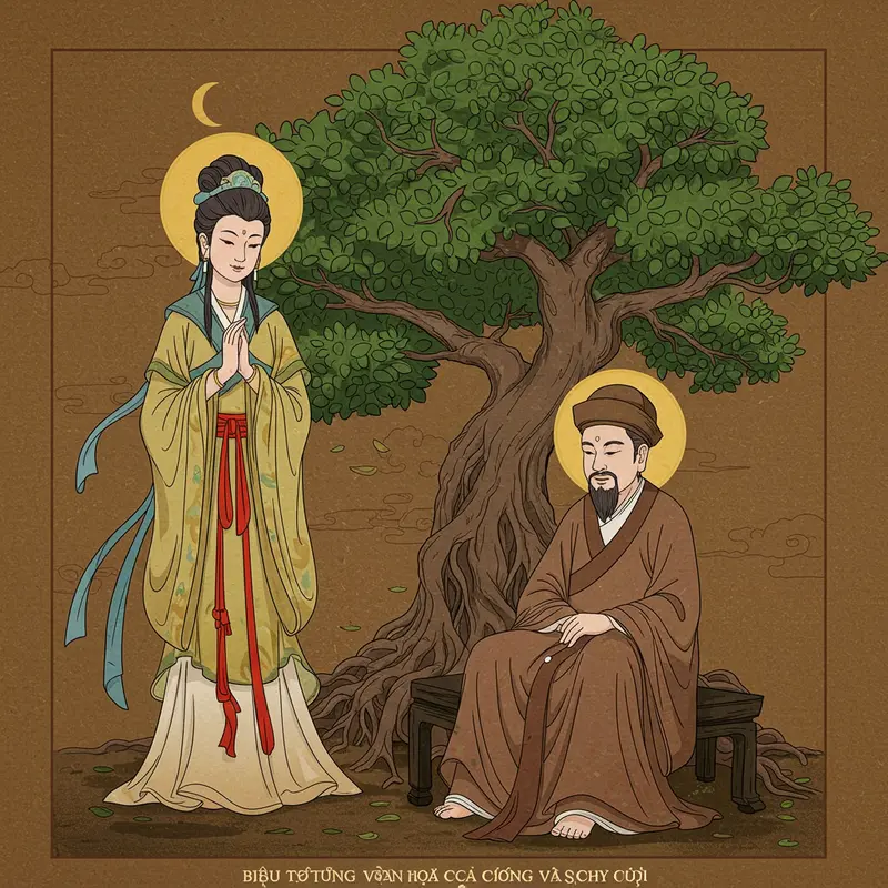 Chị Hằng, nàng tiên cung trăng – Biểu tượng của vẻ đẹp thuần khiết và nỗi nhớ trần gian.