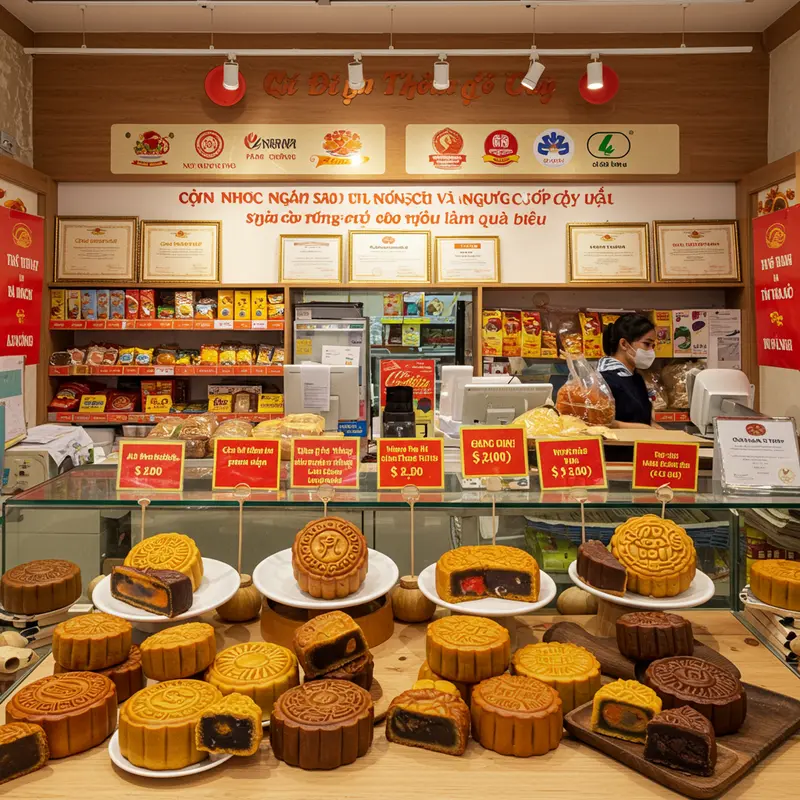 Các loại bánh Trung Thu truyền thống và hiện đại phổ biến trên thị trường.