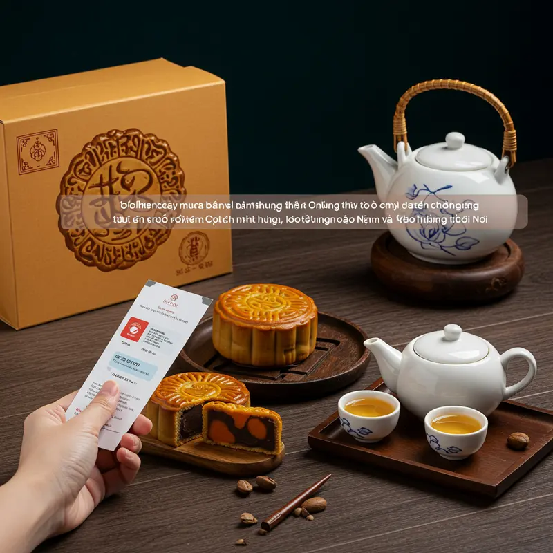 Người dùng dễ dàng đặt bánh Trung Thu online qua điện thoại tại nhà.