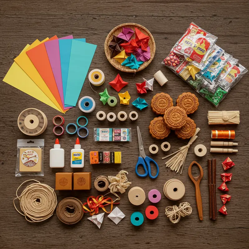 Gia đình sum vầy cùng nhau làm quà Trung Thu handmade đầy ý nghĩa.