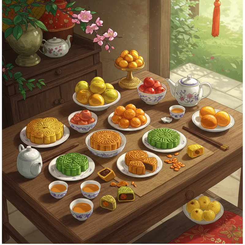 Không gian trang trí ấm áp cho đêm hội Trung Thu tại nhà.