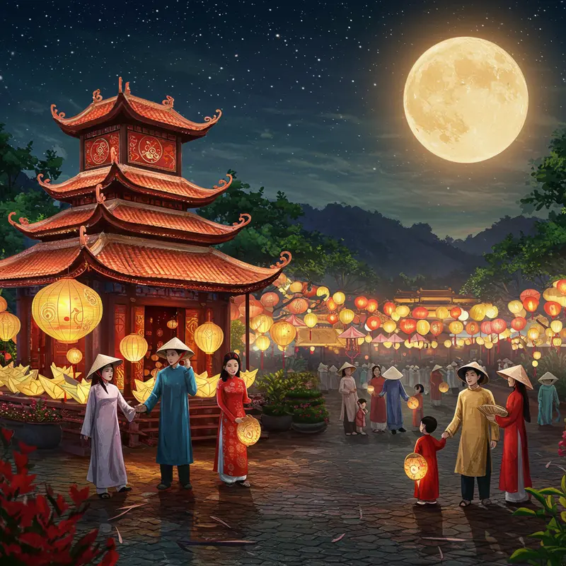 Gia đình người Việt ở nước ngoài quây quần đón Trung Thu ấm áp.