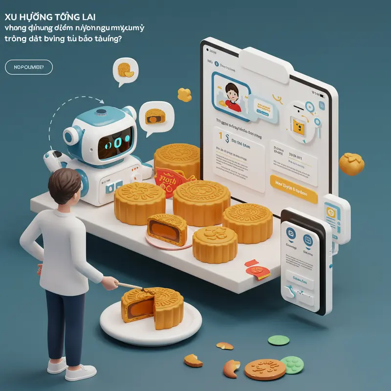 Người dùng dễ dàng đặt bánh Trung Thu online qua điện thoại tại nhà.