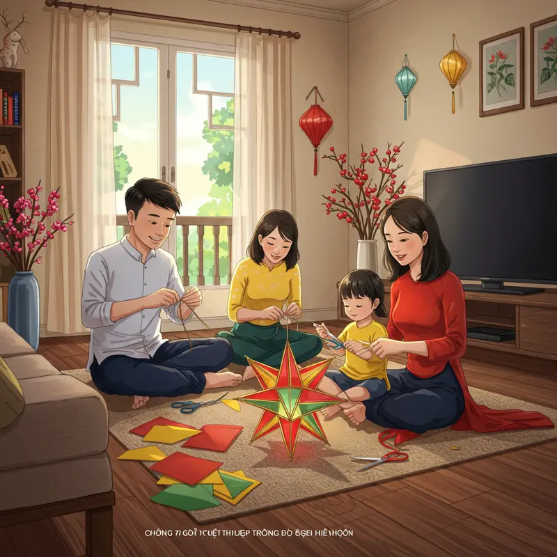 Không khí rộn ràng của Tết Trung Thu với đoàn rước đèn của các em nhỏ.