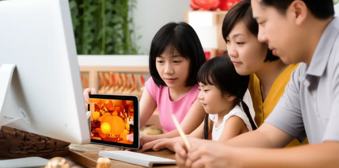 Lễ hội Tết Trung Thu truyền thống với không khí đầm ấm và vui tươi.