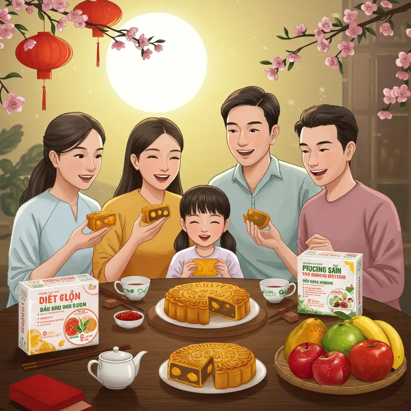 Bánh Trung Thu healthy với nguyên liệu tự nhiên, không chất bảo quản.