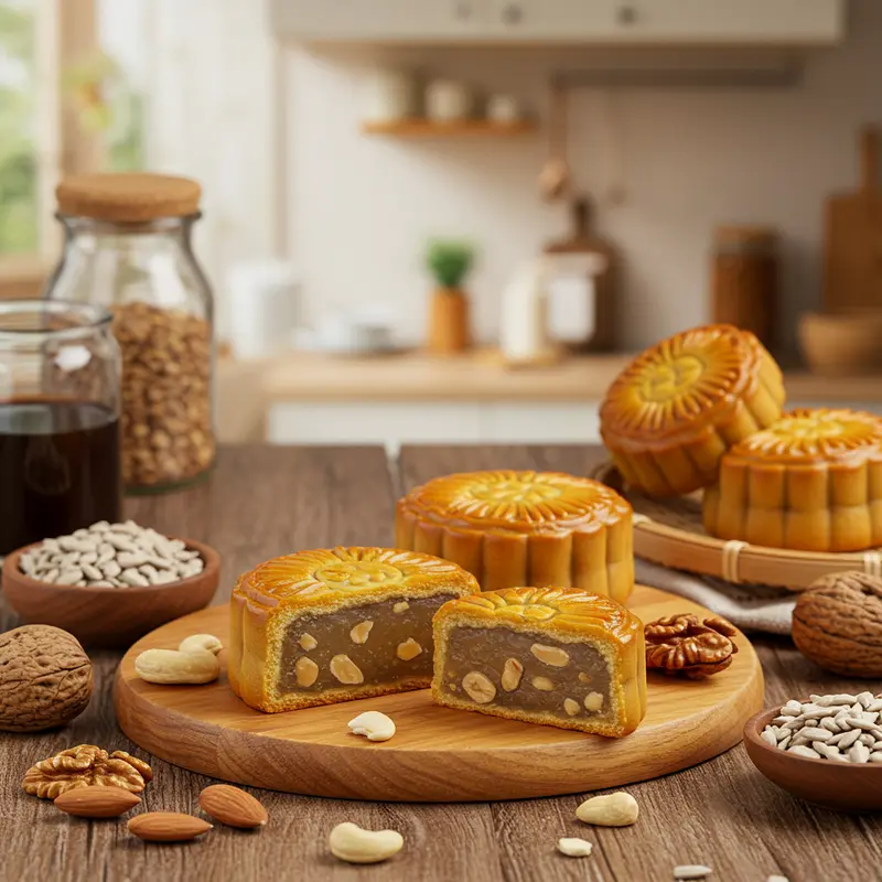 Bánh Trung Thu healthy với nguyên liệu tự nhiên, không chất bảo quản.