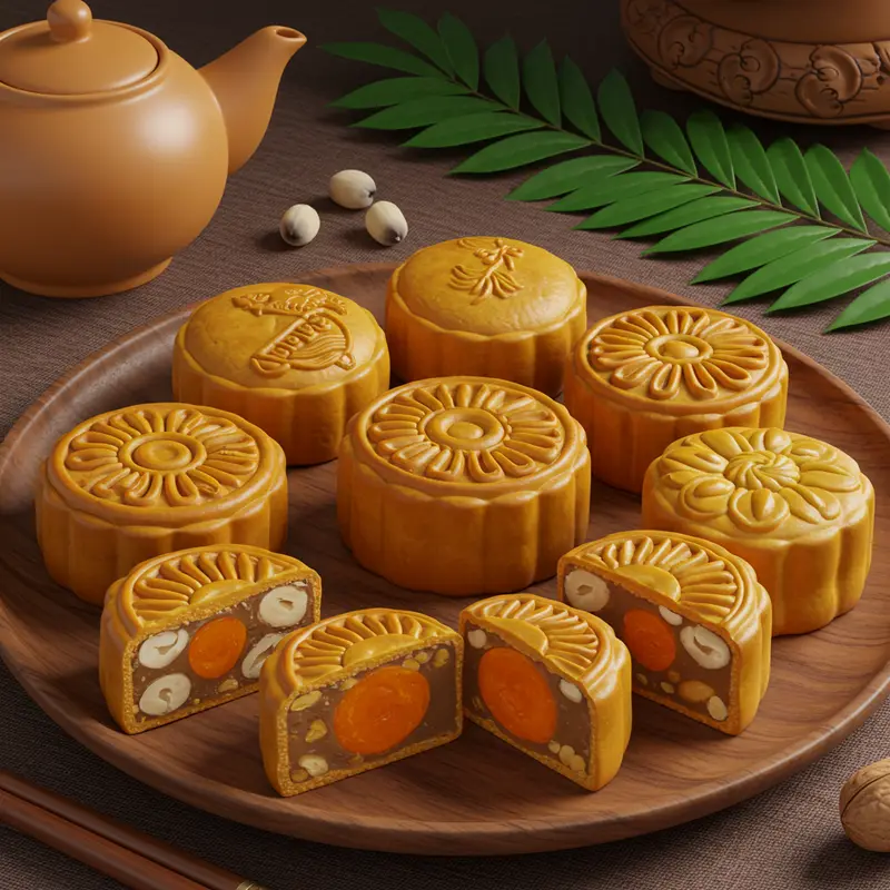 Không khí sum họp gia đình bên bánh Trung Thu truyền thống trong dịp Tết Trung Thu