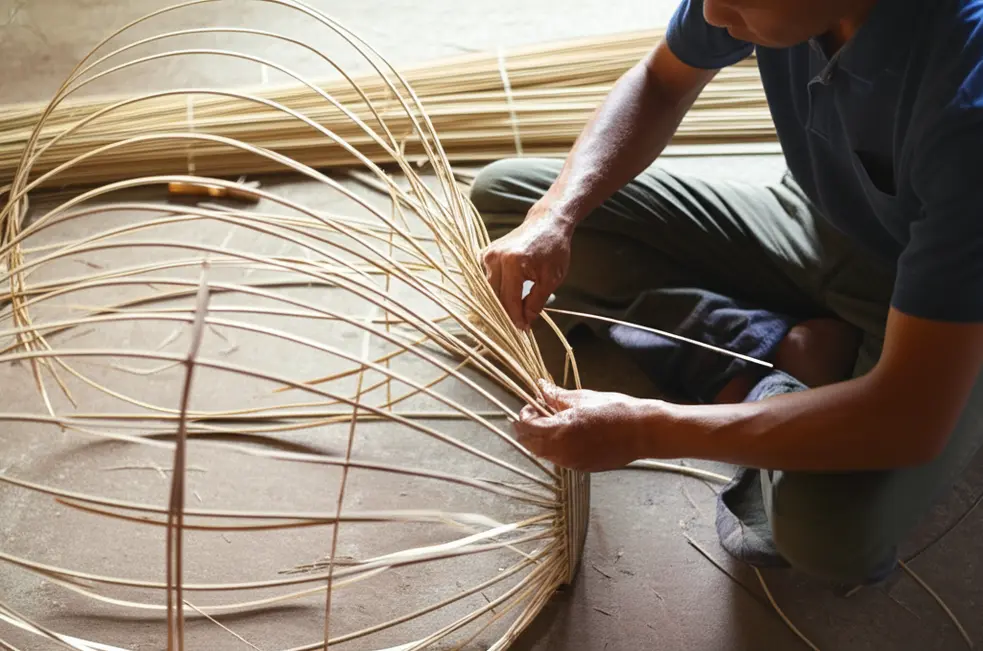 Nguyên liệu cơ bản để làm đèn lồng Trung Thu truyền thống.