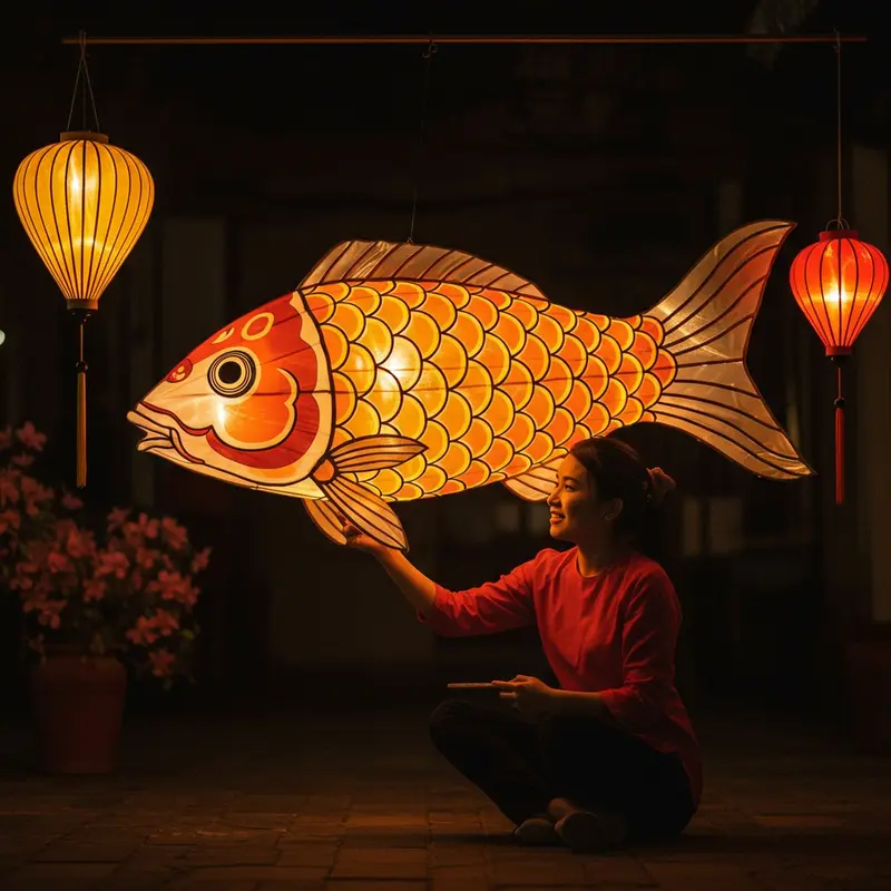 Nguyên liệu và dụng cụ cơ bản để làm đèn lồng truyền thống