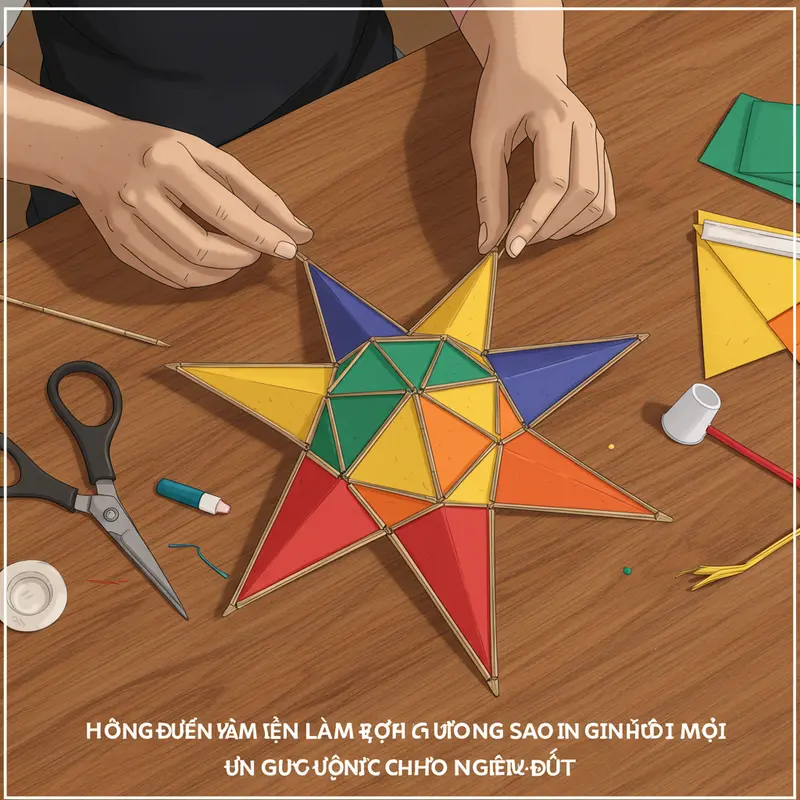 Nguyên liệu và dụng cụ cơ bản để làm đèn lồng truyền thống