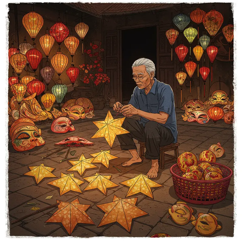 Không khí rộn ràng của Tết Trung Thu với đoàn rước đèn của các em nhỏ.