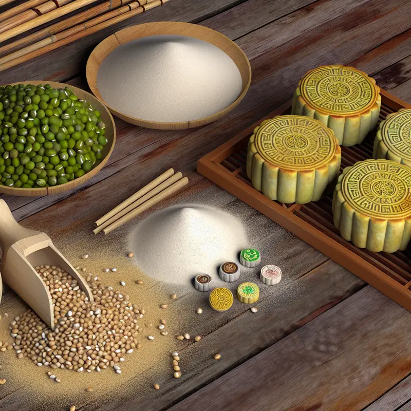 Chiếc bánh trung thu truyền thống đẹp mắt, phản ánh nét văn hóa Việt Nam trong dịp Tết Trung Thu.