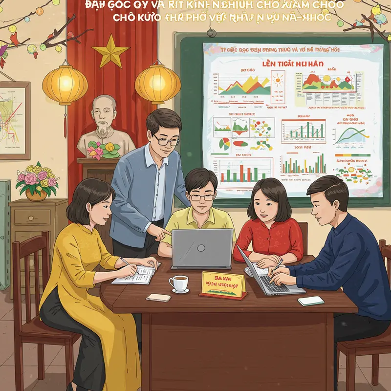 Buổi họp lập kế hoạch tổ chức rước đèn Trung Thu tại khu phố với sự tham gia của phụ huynh và giáo viên.