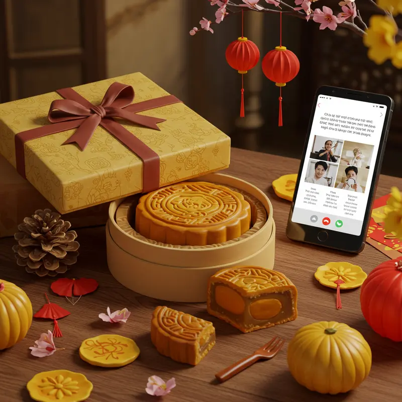 Gia đình kết nối qua video trong ngày Tết Trung Thu