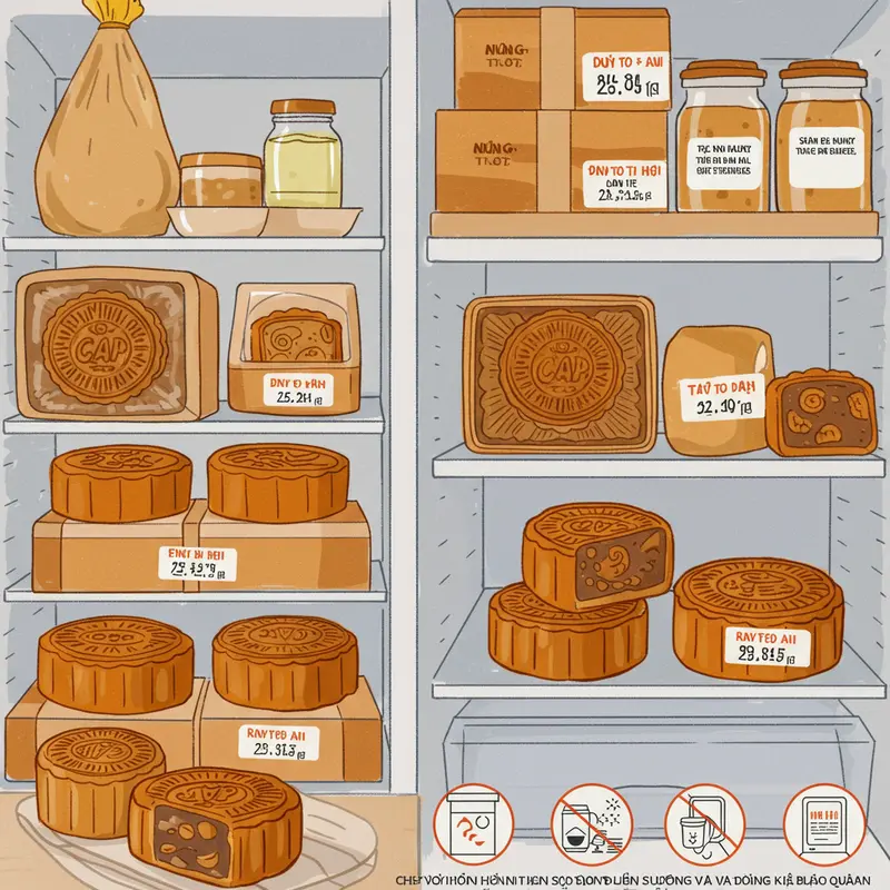 Các loại bánh Trung Thu truyền thống đa dạng với lớp vỏ vàng óng và nhân phong phú.