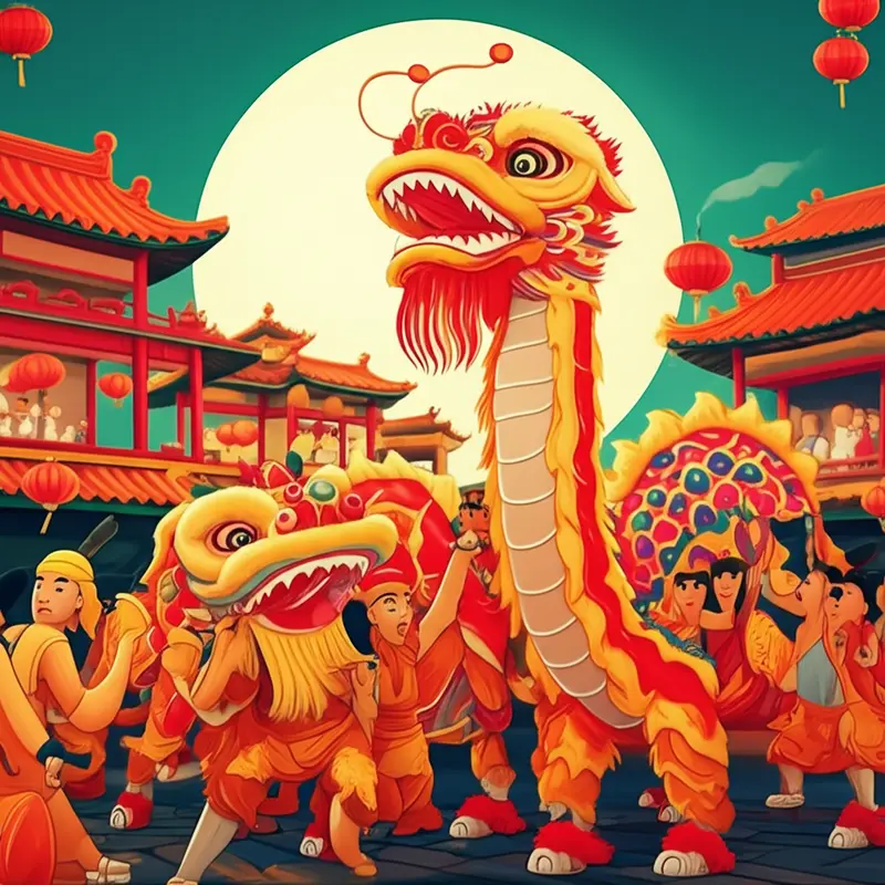 Nguồn gốc của múa lân, múa rồng từ Trung Quốc.