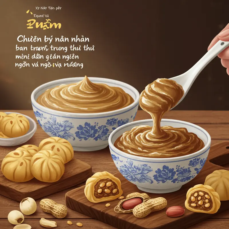 Nguyên liệu tươi ngon và an toàn chuẩn bị cho bánh Trung Thu mini.