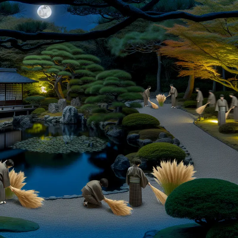 Gia đình Việt Nam bên bàn bánh Trung Thu và đèn lồng.