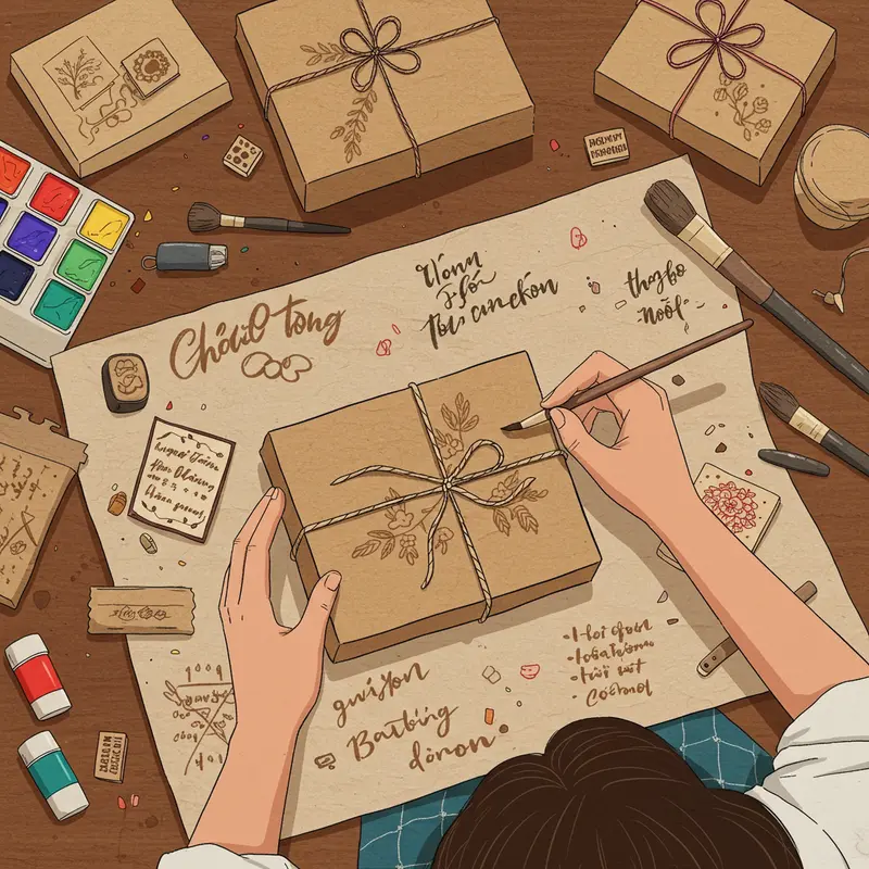 Gia đình sum vầy cùng nhau làm quà Trung Thu handmade đầy ý nghĩa.