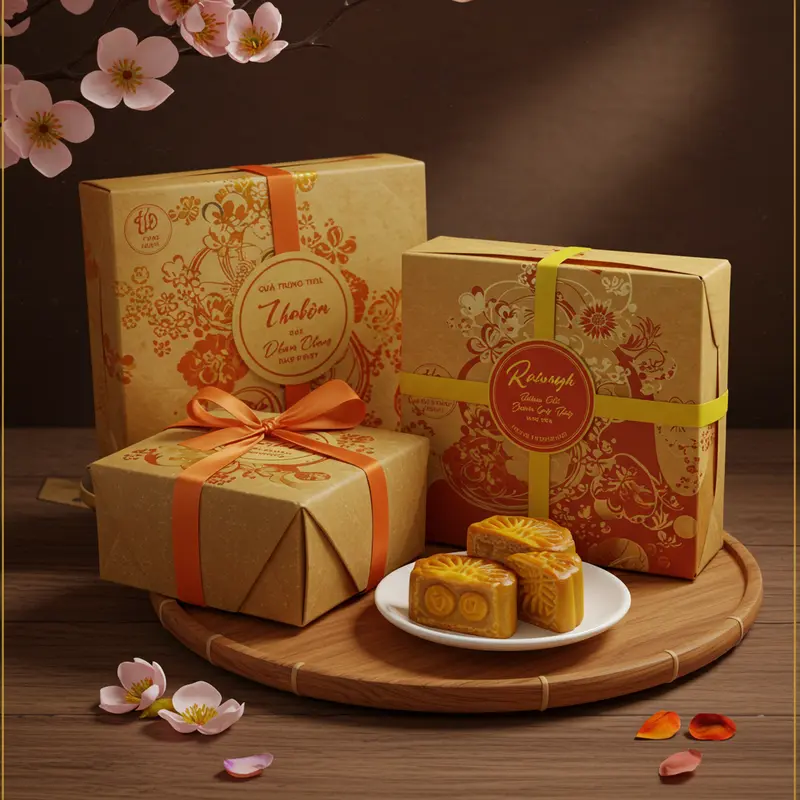 Gia đình Việt Nam sum họp thưởng thức bánh Trung Thu dưới ánh trăng rằm.