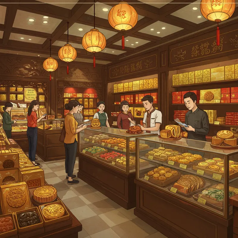 Các loại bánh Trung Thu truyền thống đa dạng với lớp vỏ vàng óng và nhân phong phú.