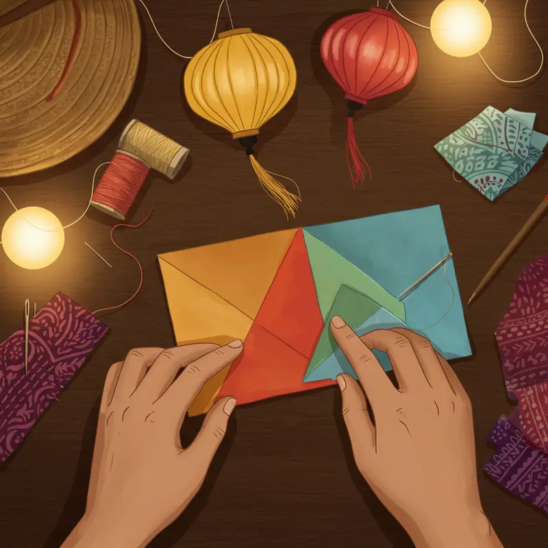 Gia đình sum vầy cùng nhau làm quà Trung Thu handmade đầy ý nghĩa.