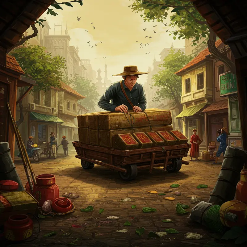 Trẻ em mặc áo dài truyền thống trong không khí lễ hội Trung Thu rực rỡ đèn lồng.