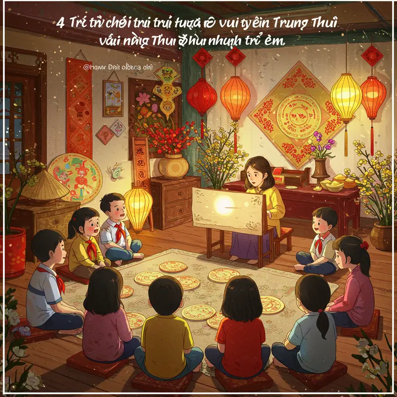 Gia đình Việt vui chơi các trò chơi dân gian truyền thống trong dịp Trung Thu.