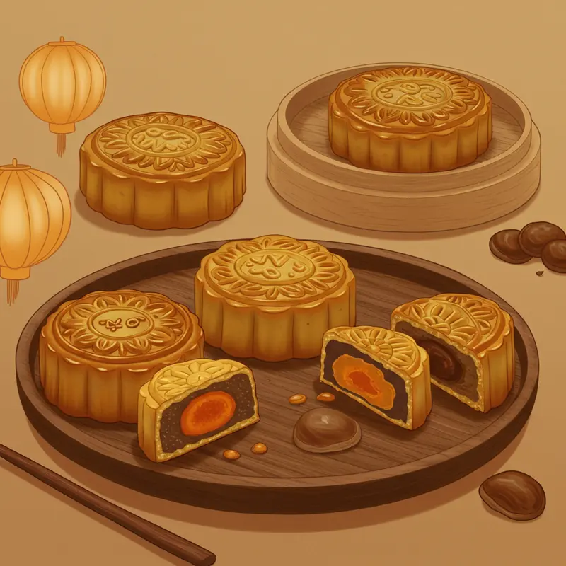 Không khí sum họp gia đình bên bánh Trung Thu truyền thống trong dịp Tết Trung Thu