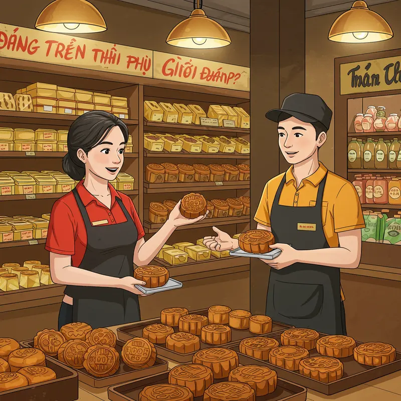 Bánh Trung Thu và hạn sử dụng được ghi trên bao bì