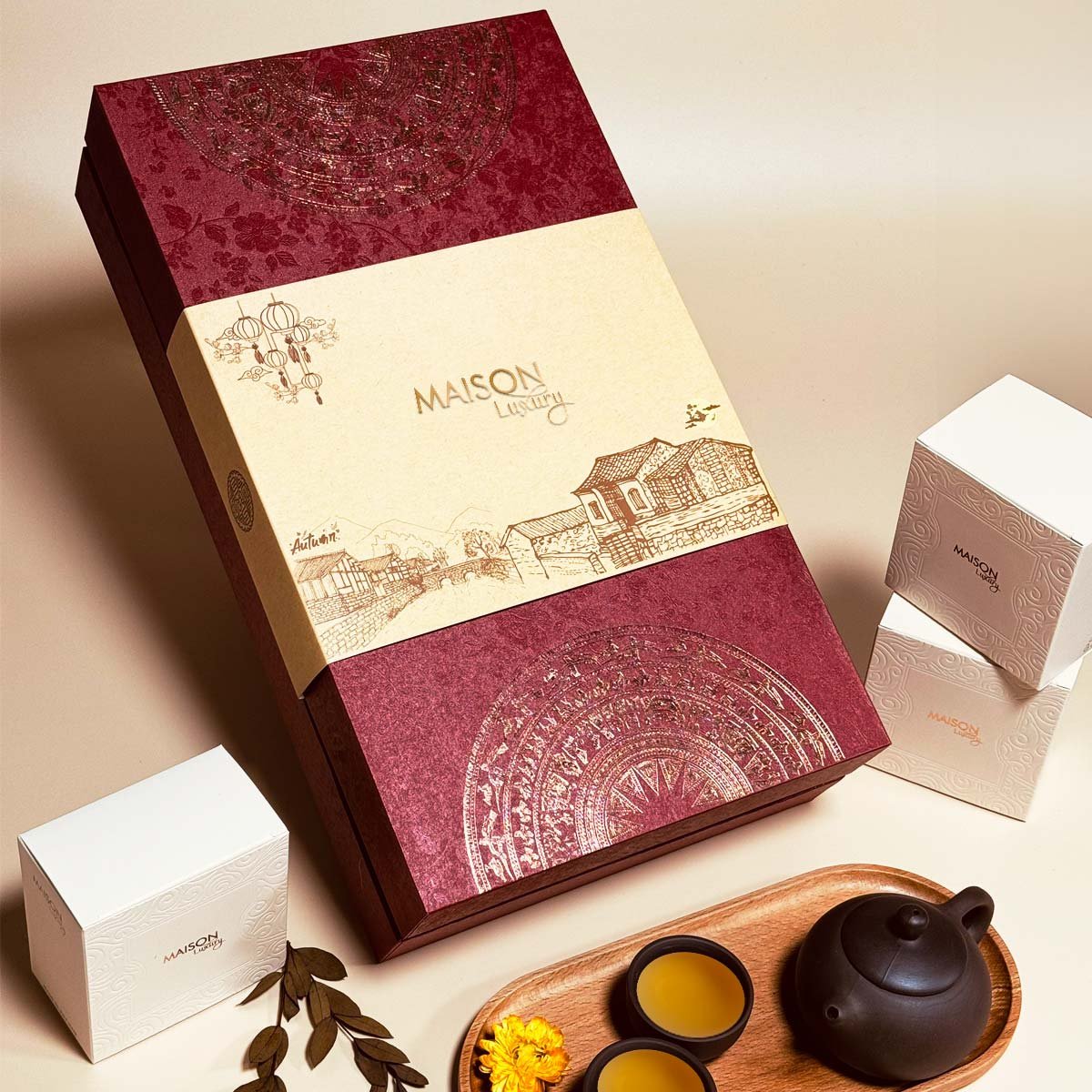 Hộp Bánh Trung Thu Maison Trống Đồng