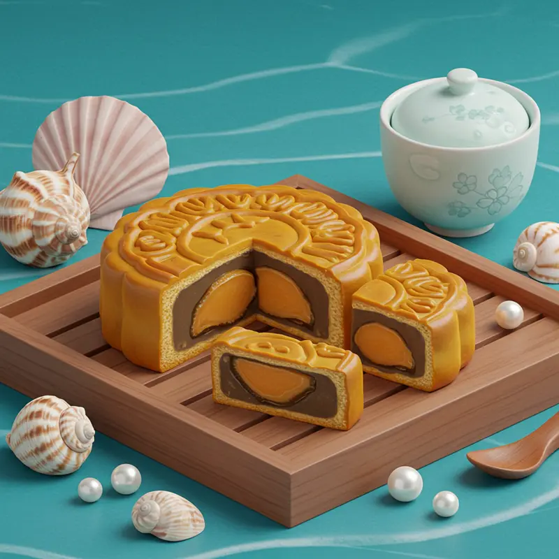 Bánh Trung Thu cao cấp với nhân yến sào, vi cá và bào ngư.