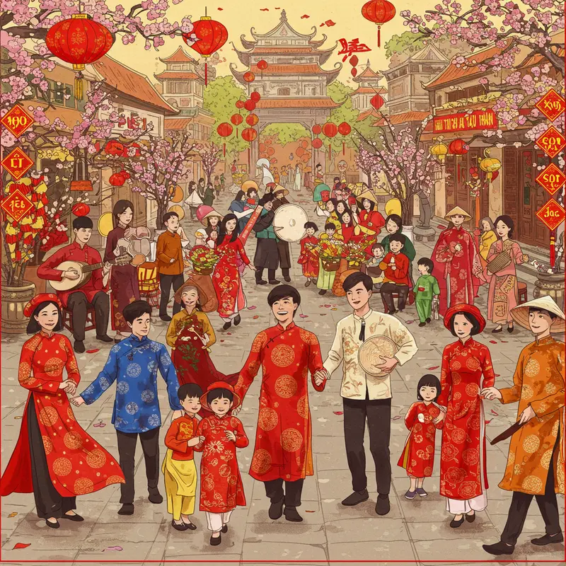 Cộng đồng Việt Nam sum vầy ngày Tết với nhạc dân ca và nhạc trẻ hiện đại.