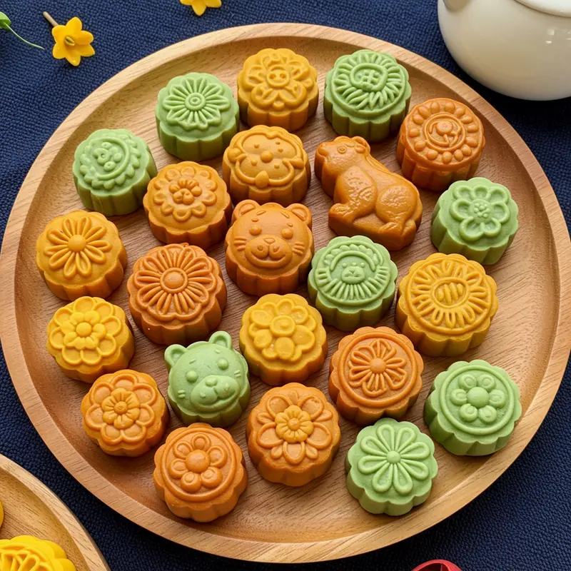 Bánh Trung Thu mini đủ kiểu dáng trong hộp quà sang trọng, tạo cảm giác sum vầy.