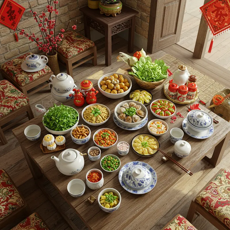 Mâm cơm Tết sum vầy đậm phong vị miền Trung.