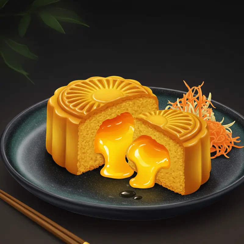 Đĩa bánh Trung Thu mini đa dạng sắc màu hiện đại.