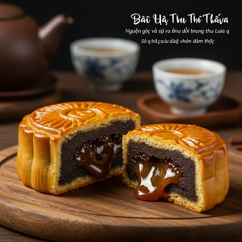 Bánh trung thu lava với lớp nhân chảy hấp dẫn, biểu tượng của sự sáng tạo hiện đại.