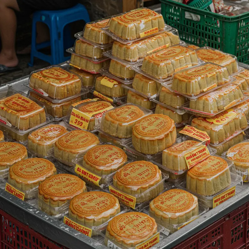 Sản phẩm bánh trung thu mini được đóng gói đạt chuẩn và hàng trôi nổi kém chất lượng.