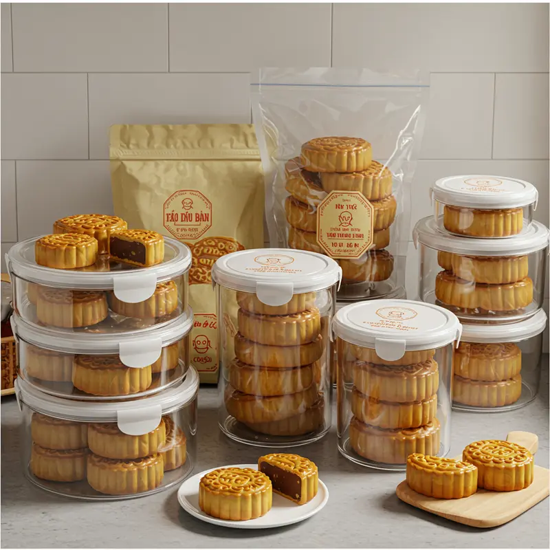 Các loại bánh Trung Thu phổ biến cùng thông tin hạn sử dụng trên bao bì.