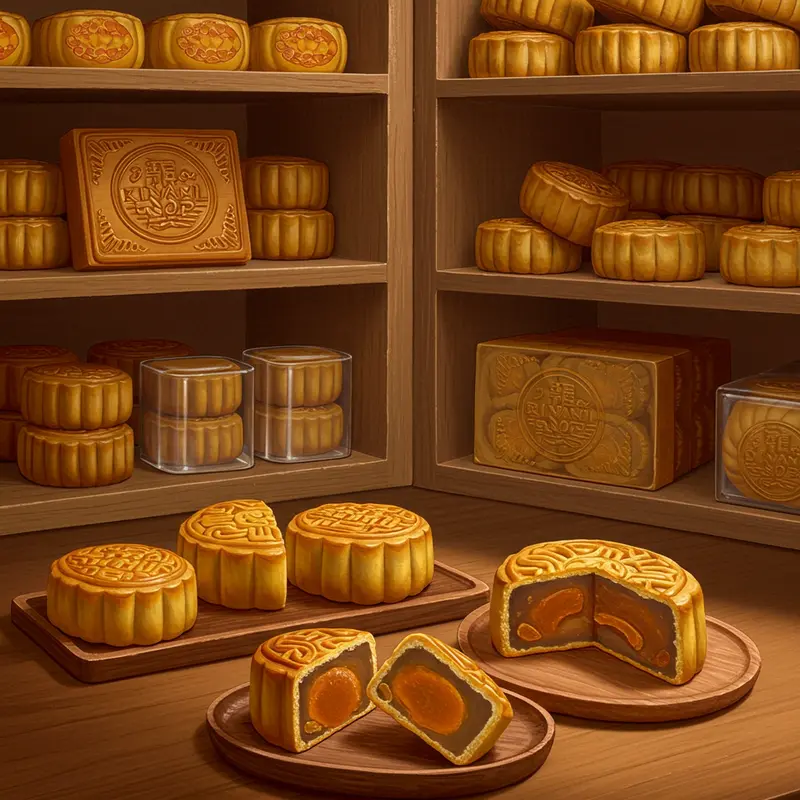 Gia đình sum vầy cùng thưởng thức bánh Trung Thu phổ thông.