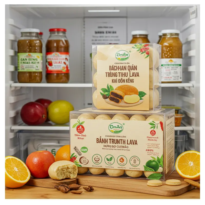 Bánh Trung Thu lava ăn kiêng với lớp nhân tan chảy hấp dẫn.