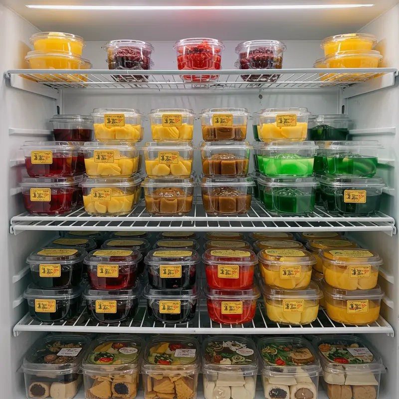 Đĩa bánh Trung Thu mini đa dạng sắc màu hiện đại.